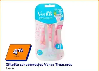 Action Gillette scheermesjes Venus Treasures aanbieding