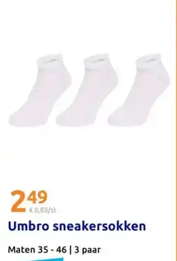 Action Umbro sneakersokken aanbieding