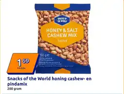 Action Snacks of the World honing cashew en pindamix aanbieding