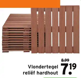 GAMMA Vlondertegel Relief hardhout aanbieding