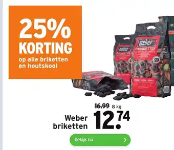 GAMMA Weber Briketten 8kg aanbieding