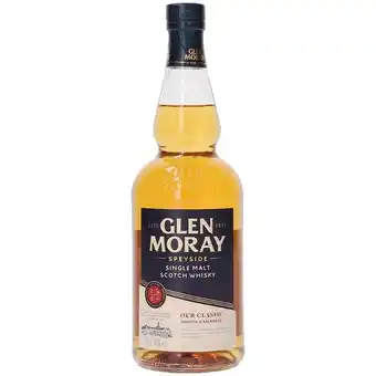 Dirck 3 Glen Moray Our Classic Speyside Single Malt 70 cl aanbieding
