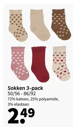 Wibra Sokken 3 pack aanbieding