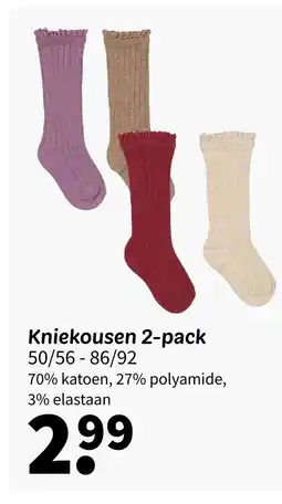 Wibra Kniekousen 2 pack aanbieding