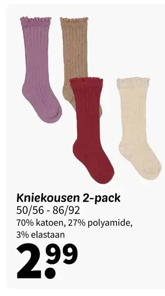 Wibra Kniekousen 2 pack aanbieding