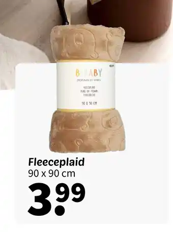 Wibra Fleeceplaid aanbieding