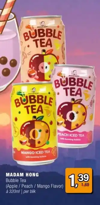 Amazing Oriëntal Madam hong Bubble Tea aanbieding