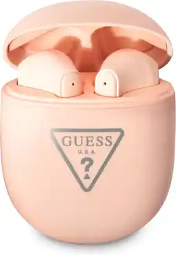Bol.com Guess True Wireless Triangle Logo - TWS Bluetooth In-ear Oordopjes - Roze aanbieding