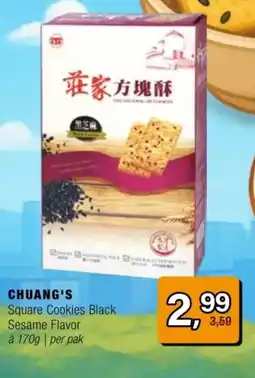 Amazing Oriëntal Chuang's Square Cookies Black aanbieding