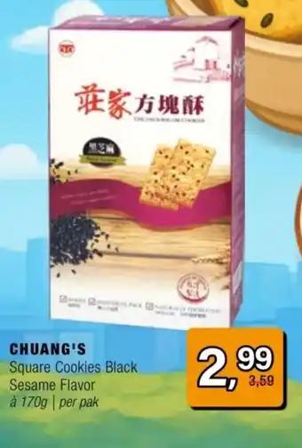 Amazing Oriëntal Chuang's Square Cookies Black aanbieding