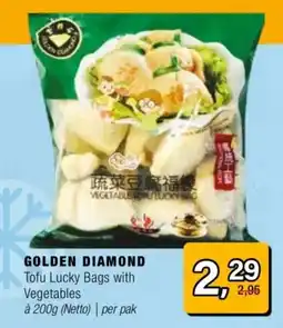 Amazing Oriëntal Golden diamond Tofu Lucky Bags with Vegetables aanbieding