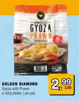 Amazing Oriëntal Golden diamond Gyoza with prawn aanbieding