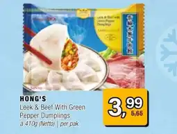 Amazing Oriëntal HONG'S Leek & Beef With Green Pepper Dumplings aanbieding