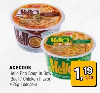 Amazing Oriëntal ACECOOK Hello Pho Soup in Bowl aanbieding