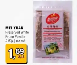 Amazing Oriëntal MEI YUAN Preserved White Prune Powder aanbieding