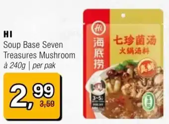Amazing Oriëntal HI Soup Base Seven Treasures Mushroom aanbieding