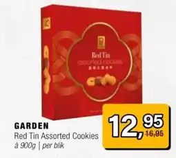 Amazing Oriëntal GARDEN Red Tin Assorted Cookies aanbieding