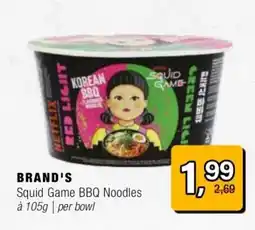 Amazing Oriëntal Brand's Squid Game BBQ Noodles aanbieding