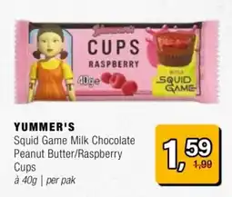 Amazing Oriëntal Yummer's Squid Game Milk Chocolate Peanut Butter/Raspberry Cups aanbieding