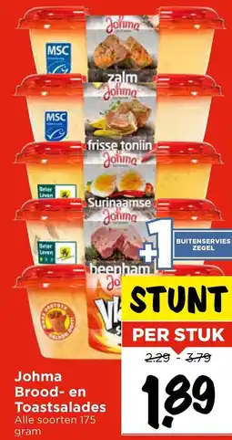 Vomar Voordeelmarkt Johma Brood en Toastsalades aanbieding