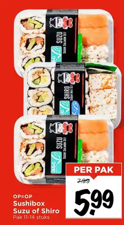 Vomar Voordeelmarkt Sushibox Suzu of Shiro aanbieding