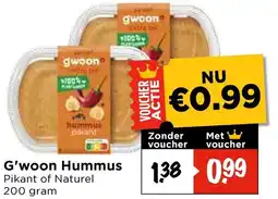 Vomar Voordeelmarkt G'woon Hummus aanbieding