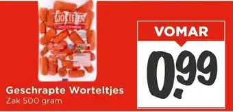Vomar Voordeelmarkt Geschrapte Worteltjes aanbieding
