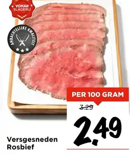 Vomar Voordeelmarkt Versgesneden Rosbief aanbieding