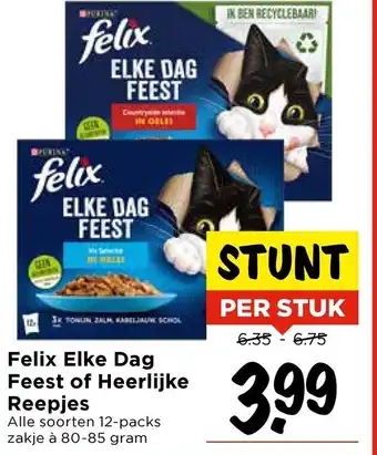 Vomar Voordeelmarkt Felix Elke Dag Feest of Heerlijke Reepjes aanbieding