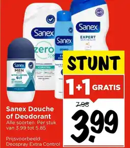 Vomar Voordeelmarkt Sanex Douche of Deodorant aanbieding
