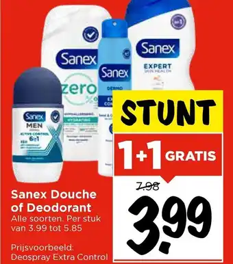 Vomar Voordeelmarkt Sanex Douche of Deodorant aanbieding