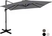 Praxis VONROC Premium Zweefparasol Pisogne 300x300cm – Incl. kruisvoet & beschermhoes – Grijs aanbieding