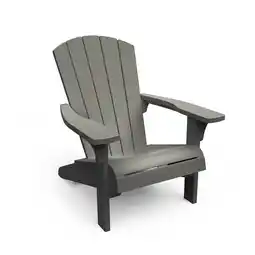 Praxis Keter tuinstoel Mountain Troy Adirondack grijs 93x80.5x96.5cm aanbieding
