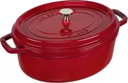 Bol.com Staub Braadpan Ovaal Cocotte Kers - ø 31 cm / 5.5 liter aanbieding