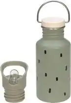 Babypark Laessig Happy Prints Fles Roestvrijstaal Light Olive aanbieding