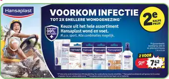 Kruidvat Keuze uit het hele assortiment Hansaplast wond en voet. aanbieding