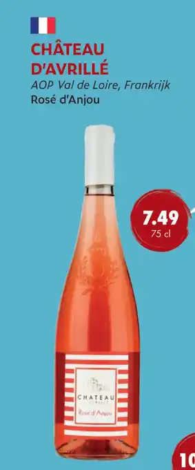 uw topSlijter CHÂTEAU D'AVRILLÉ Rosé d'Anjou aanbieding