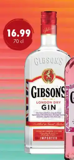 uw topSlijter GIBSON'S London Dry Gin aanbieding