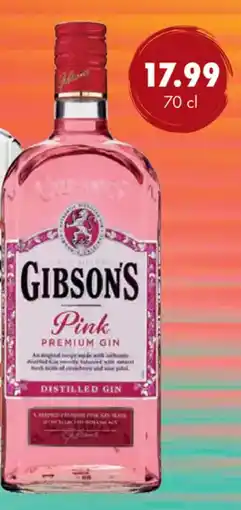 uw topSlijter GIBSON'S Pink Gin aanbieding