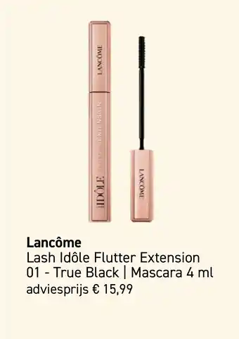 Mooi parfumerie Lancôme Lash Idôle Flutter Extension 01 True Black Mascara aanbieding