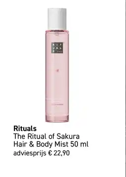 Mooi parfumerie Rituals The Ritual of Sakura Hair & Body Mist aanbieding