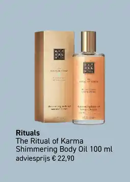 Mooi parfumerie The Ritual of Karma Shimmering Body Oil aanbieding