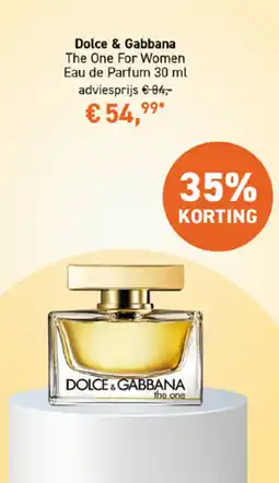 Mooi parfumerie Dolce & Gabbana The One For Women Eau de Parfum aanbieding