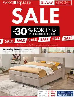 Woonsquare Boxspring Sunrise aanbieding