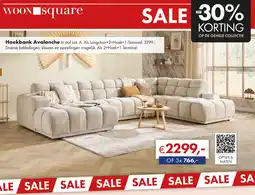 Woonsquare Hoekbank Avalanche aanbieding