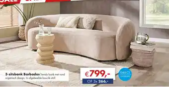 Woonsquare 3 zitsbank Barbados aanbieding