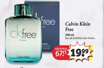 Kruidvat Calvin Klein Free 100 ml aanbieding