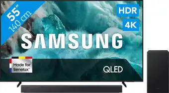 Coolblue Samsung 55 QLED Q7F4 4K (2025) + Samsung HW-B450F (2025) aanbieding