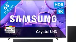 Coolblue Samsung 65 Crystal UHD U8070F 4K (2025) + Samsung HW-B450F (2025) aanbieding