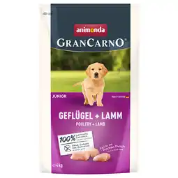 Zooplus Voordeelpakket: 2x4kg animonda GranCarno Junior gevogelte + lam droogvoer voor honden aanbieding